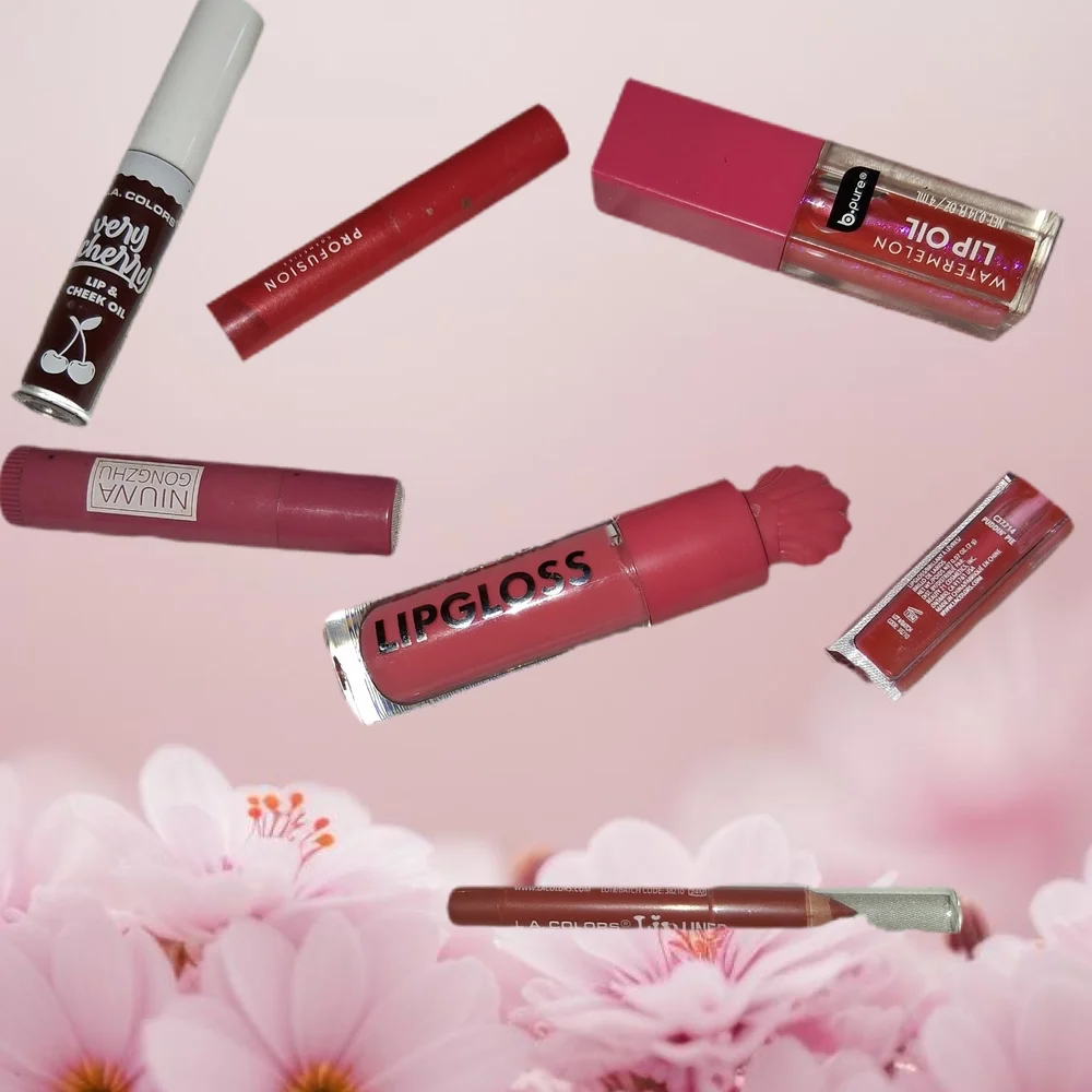 Assorted Pink Women’s Lip Gloss & Lipstick Set - Unbranded - Picture 1 of 5